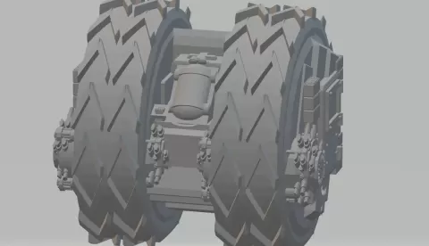 FHW:Double mono wheel Prototype carrier v1 simple print