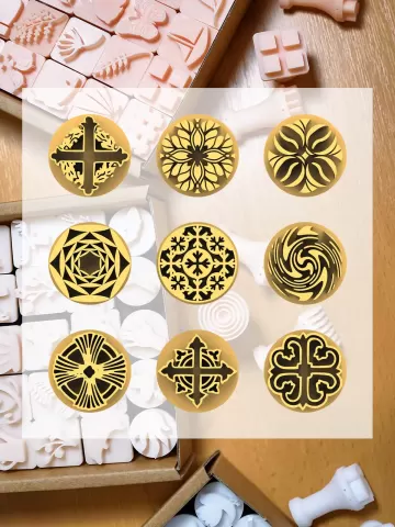 Ceramic Clay Stamp Set – Ornamental Patterns 2 (9 Stamps)
