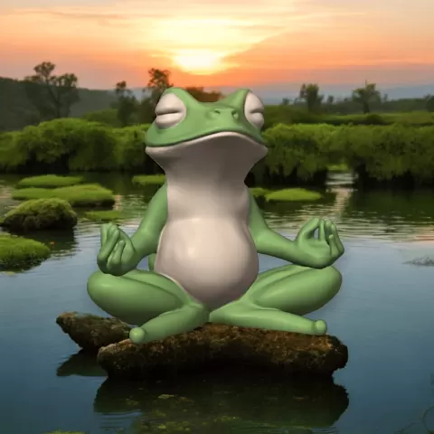 Frog Meditating