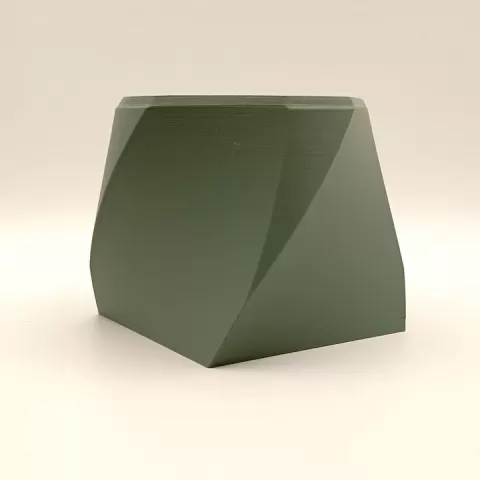 Twist Cube Lamp Base by Mo_Design_3d