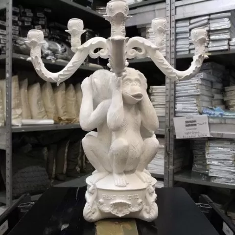 3 Evil Monkeys Candelabra