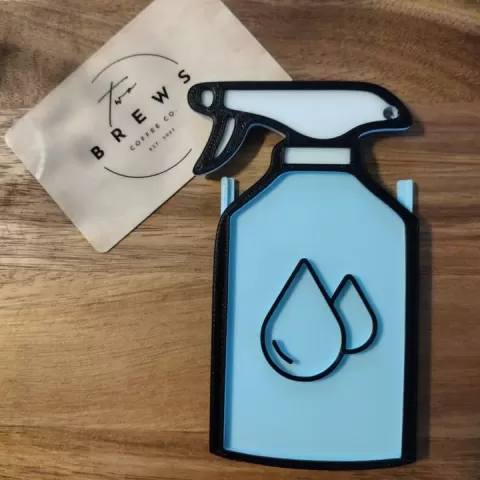 Spray Bottle Cleaner Gift Card Holder for Single Color Printer with Commercial License by Brianna N.