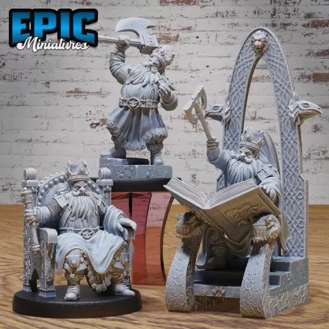 Dwarf King Set / Dwarfen Warrior / Mysterious Halfling Lord / Mountain Guard / Mine Fighter Leader / Mighty Hero / Heroic Monster Predator / Brave Beast Tamer / Half Gnome Encounter / Draconic Army by Epic-Miniatures
