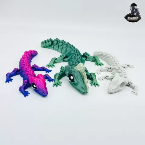Triple Lizard Dragon - Cute - Zombie -Skeleton - Articulated - Print in Place - Flexi - No Supports by EndK7