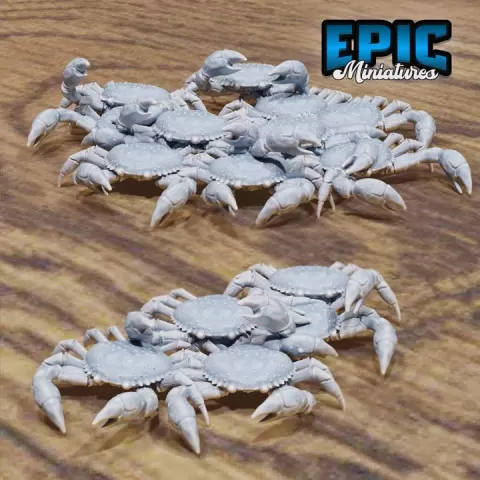 Crab Swarm Set / Underwater Claw Hugger / Sea Creature / Underwater Animal / Ancient Beast / Water Predator / Evil Swimmer / Lobster Monster / Ocean Encounter by Epic-Miniatures