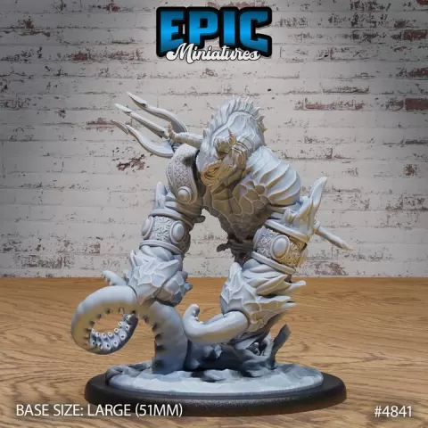 Water Elemental Guard Tentacles / Sea Myrmidon / Wave Shaper / Aqua Creature / Ocean Warrior / Shoal Reaver / Marid Beast / Ancient Swimmer / Underwater Monster / River War Army by Epic-Miniatures