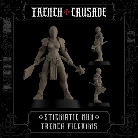 Trench Crusade - Stigmatic nun (Axe, Mace) - Trench Pilgrims by Factory Fortress Inc.