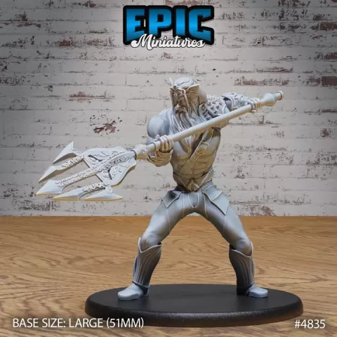 God Triton Avatar Attack / Ocean Lord / Water Deity / Majestic Aqua Warrior / Male Underwater Leader / Merman / Mythical Divinity / Ancient Fighter / Evil Swimmer / River War Army by Epic-Miniatures