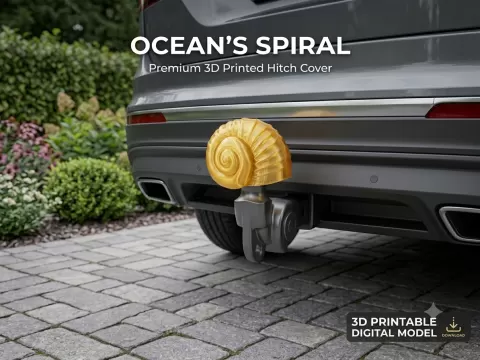 Ocean's Spiral Nautilus Trailer Hitch Cover