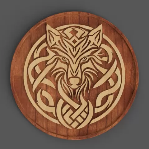 wolf coaster - wall art - table top - keychain - HIve
