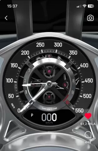 Bugatti Tourbillon Tachometer Wall Clock