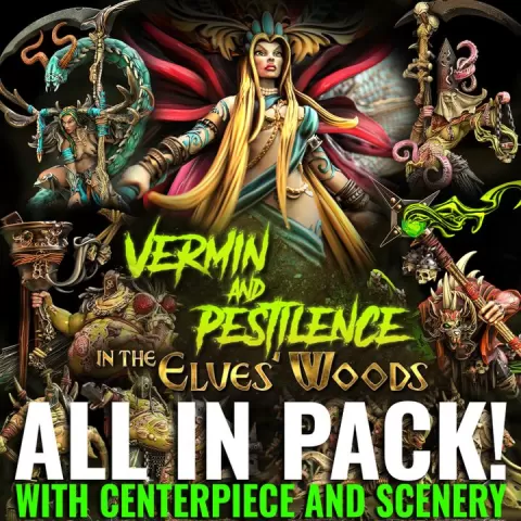 Vermin and Pestilence in the Elves' Woods (with Centerpiece and Scenery) by Heroes Infinite