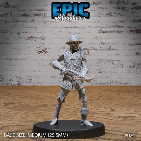 Skeleton Army Crossbow / Undead Soldier / Evil Skelet Warrior / Zombie Fighter / Evil Bone Kingdom / Walking Dead Monster / Rotting Humanoid / Graveyard Encounter by Epic-Miniatures