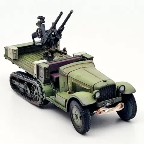 Half-track Citroen P19 with AA gun Hotchkiss 13.2 mm (Belgium+France, Interwar+WW2) by Wargame3d