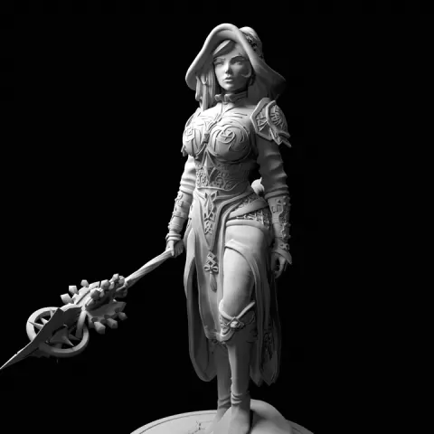 Wizard Calandra Level 4 (Pose 1) by DartArt3D