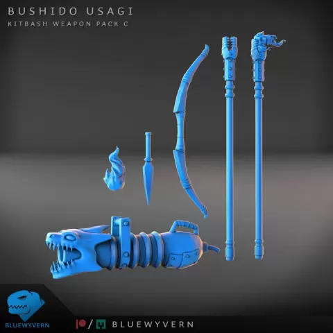 Bushido Usagi - Kitbash Weapon Pack C by BlueWyvern