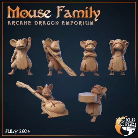 Mouse Family by Embernell Studio