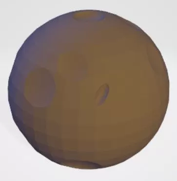 Cratered planetoid