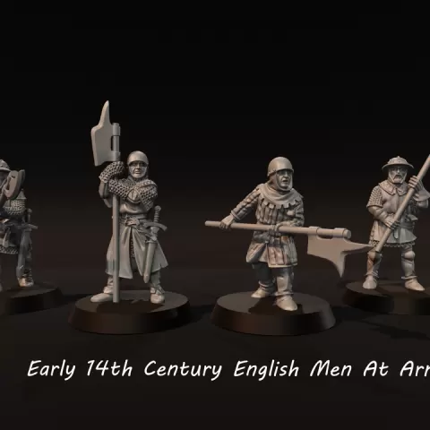 Early 14th Century English Men At Arms 2 by Medbury Miniatures