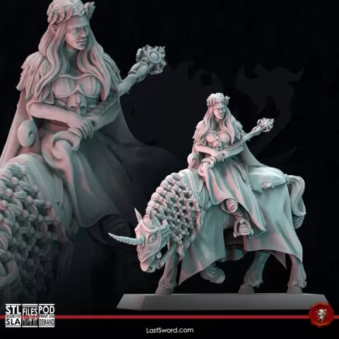 Calanthia, Queen of the High Elves | Pre-Supported | 30mm High Elves by LastSword Miniatures