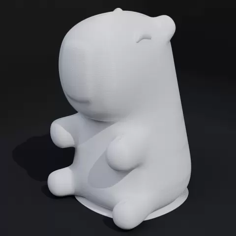 Cute Capybara Companion Figure STL 3D Print File, Digital Download for 3D Printing, Adorable Home Decor or Desk Accessory by baeac