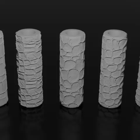 5 textured rollers for terrane DnD Warhammer
