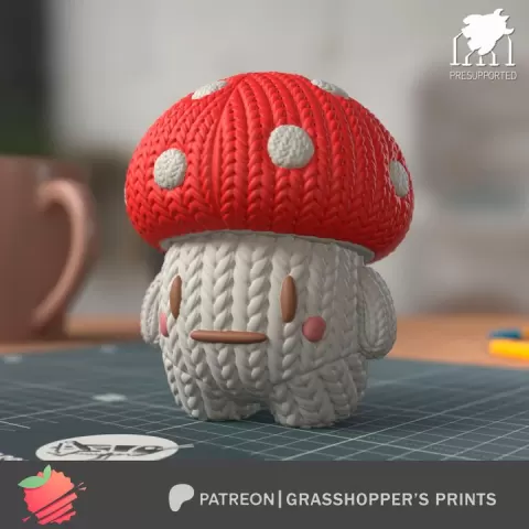 KNITTED MUSHROOM by Grass Hopper