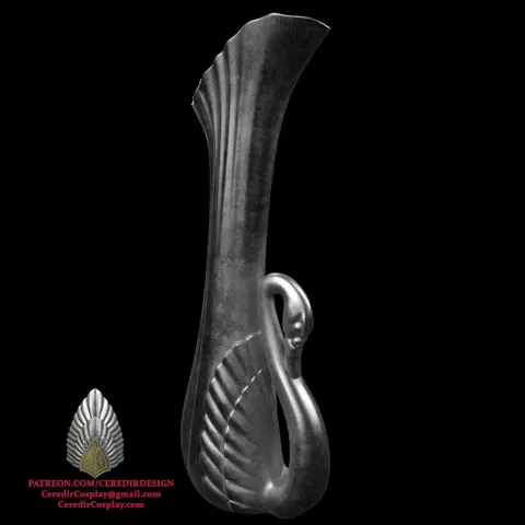 Elven Swan Vase lord of the rings 3D DIGITAL DOWNLOAD - CeredirDesign