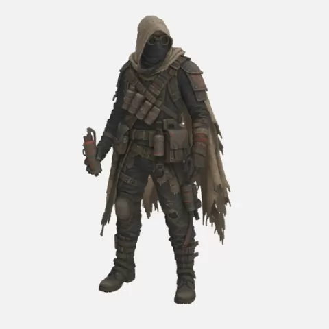 Dystopian Wasteland Wanderer Hooded Survivor Post Apocalyptic Raider Sci Fi RPG Tabletop Figure "dystopian series"