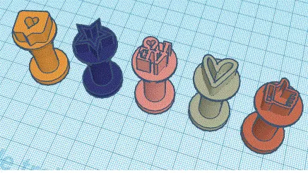 Pack 5 Carimbos para Docinhos