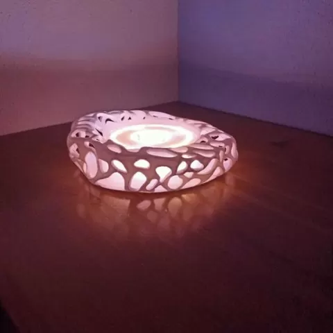 Decorative base with light