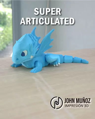 Baby Blue Eyes White Dragon – Articulated Flexi Fidget Toy Dragons of Legends