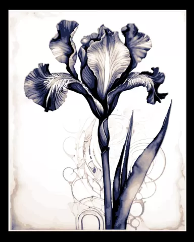 The beauty of the Iris - the purple fairy flower - Wall Art