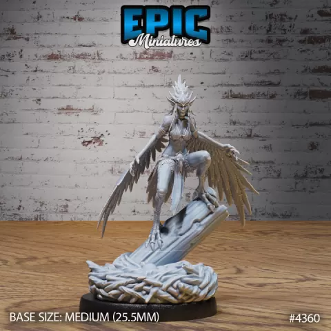 Harpy Classic Nest / Ancient Greek Beast / Roman Myth Monster / Evil Bird Hybrid / Winged Angelic Encounter / Magical Air Creature / Olympian Wind Fighter by Epic-Miniatures
