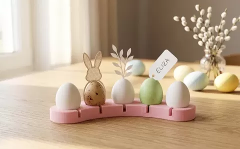 Minimalist "Slot-In" Easter Egg Display Stand