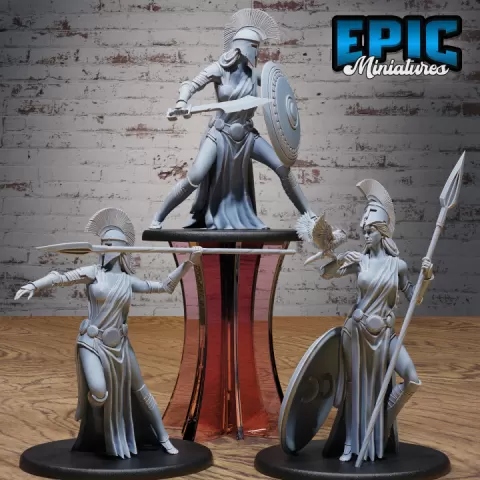 Goddess Athena Avatar Set / Ancient Greek Warrior / Olympian Hero / Roman Myth War God / Olympus Female Guard / Mythology Encounter by Epic-Miniatures