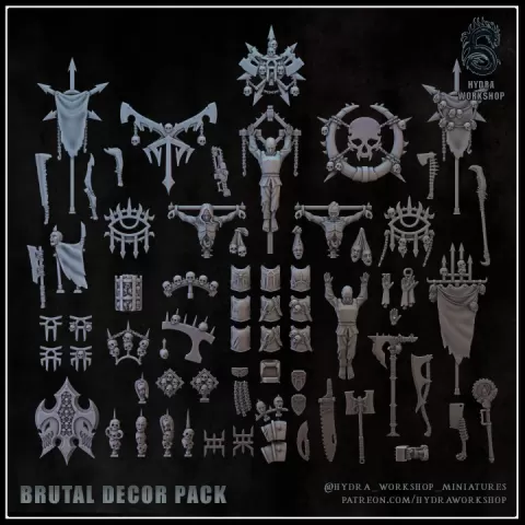 Brutal decor pack by Hydra workshop miniatures