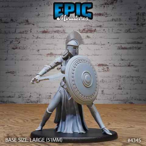 Goddess Athena Avatar Attack / Ancient Greek Warrior / Olympian Hero / Roman Myth War God / Olympus Female Guard / Mythology Encounter by Epic-Miniatures