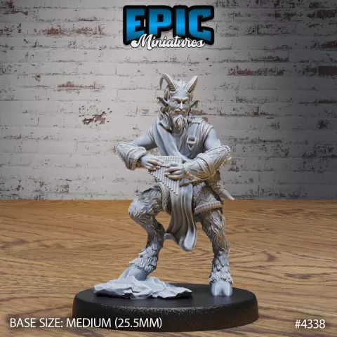 Satyr Classic / Pan Warrior / Woodland God / Ancient Greek Warrior / Male Nature Spirit / Roman Myth Creature / Deer Humanoid Monster / Mythology Encounter by Epic-Miniatures