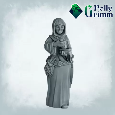 Fantasy and historic miniatures for tabletop games. Imperial Humans. Nun medic by PollyGrimm