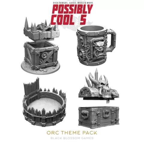 T5T05 Orc Pack | Dice Tower, Dice Case, Tray, Mug, Coaster :: Cool Dice Towers 5 :: Black Blossom Games by Black Blossom Games