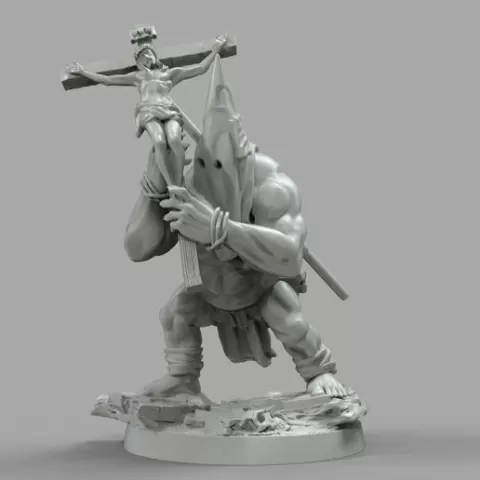 PENITENT OGRE WITH CROSS STL