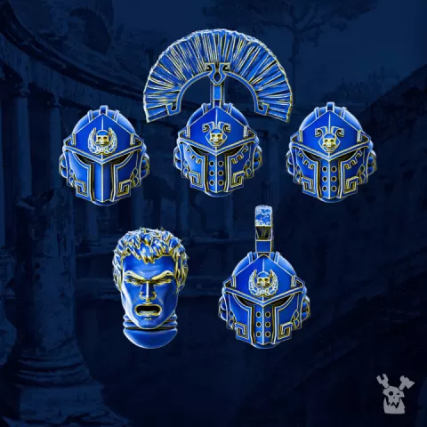 Princeps Cohorte Heads Set #2 x5 - Space Bits of Legio Prima Victrix by dakkadakka.store
