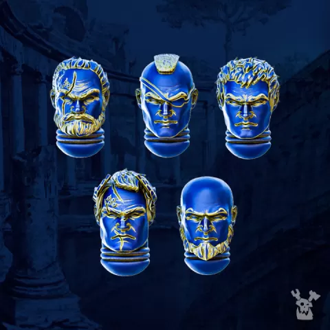 Princeps Cohorte Heads Set #1 x5 - Space Bits of Legio Prima Victrix by dakkadakka.store