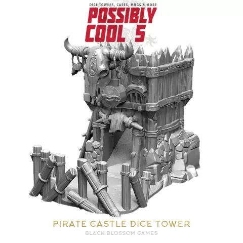 T5T03 Pirate Castle Dice Tower:: Cool Dice Towers 5 :: Black Blossom Games by Black Blossom Games