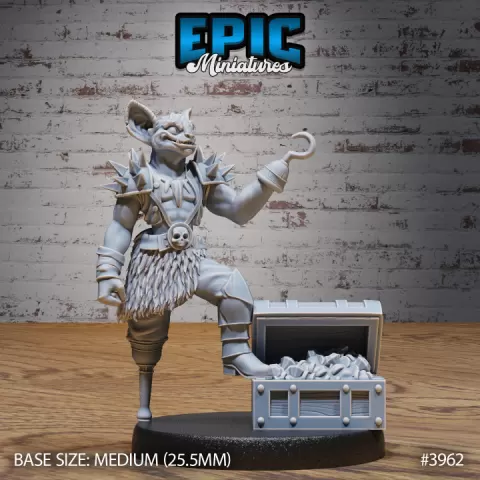 Kobold Pirate Hook / Draconic Lizard Corsair / Water Bandit / Ship Master / Dragon Servant / Dragonkin / Sea & Ocean Encounter by Epic-Miniatures