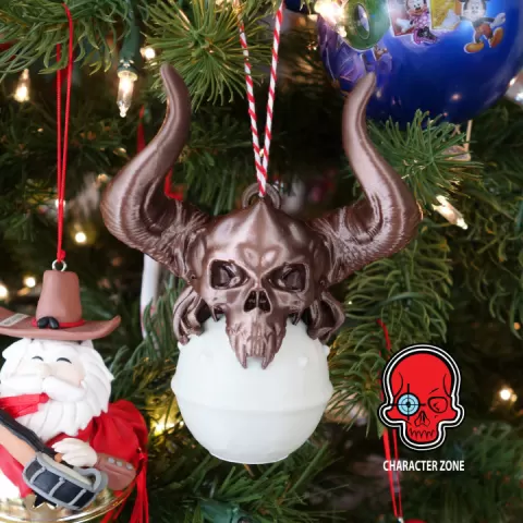 Krampus Christmas Sleigh Bell 3D Print-In-Place STL Model Tree Ornament Mantle Display by Kam Yu