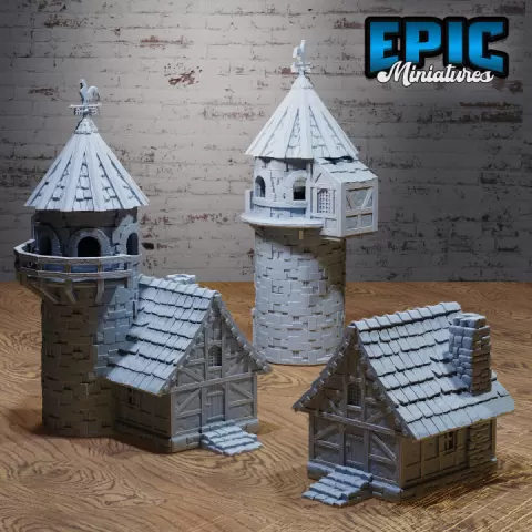 Lighthouse / Coastal Construction / Water Crew House / Humanoid Base / Port Building / Sea Dungeon Area Decoration by Epic-Miniatures