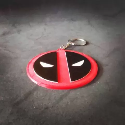 Deadpool themed cell phone holder + Keychain