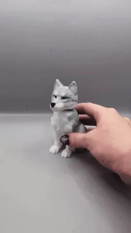 wolf bobble head